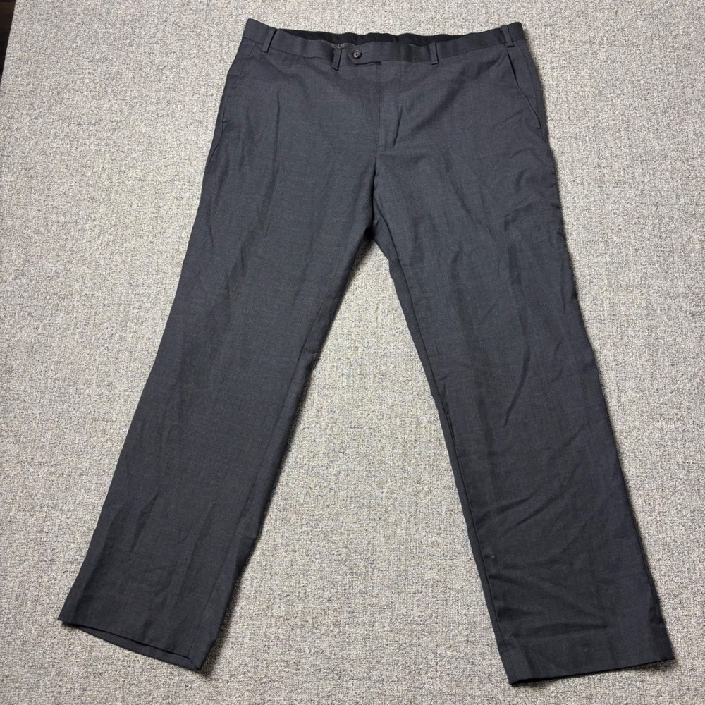 Lauren Ralph Lauren Wool Dress Pants Mens 38x30 Charcoal Grey Flat Front Slacks